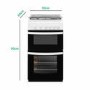 Indesit 50cm Gas Cooker with Lid - White
