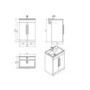 GRADE A1 - Black Free Standing Bathroom Vanity Unit - Without Basin - W600 x 820mm