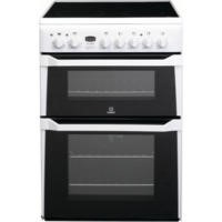 Indesit ID60C2WS 60cm Double Oven Electric Cooker With Ceramic Hob - White