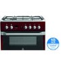 Indesit ID60G2R 60cm Double Oven Gas Cooker - Red