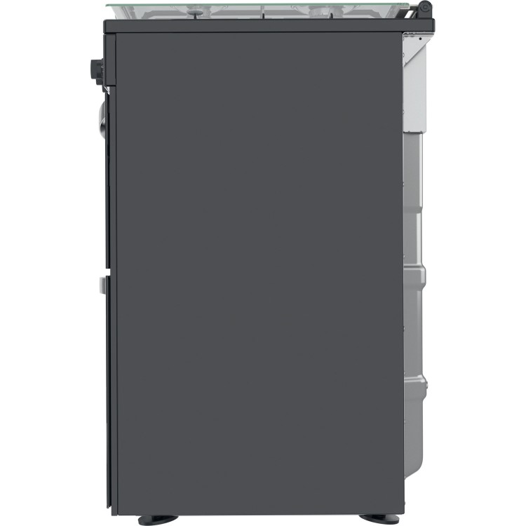 Refurbished Indesit ID67G0MCB 60cm Double Oven Gas Cooker with Catalytic Liners Black