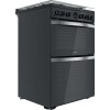 Indesit 60cm Double Oven Gas Cooker - Black