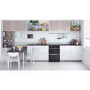 Refurbished Indesit ID67G0MCB 60cm Double Oven Gas Cooker with Catalytic Liners Black