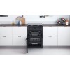 Indesit 60cm Double Oven Gas Cooker - Black