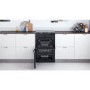 Refurbished Indesit ID67G0MCB 60cm Double Oven Gas Cooker with Catalytic Liners Black