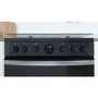 Refurbished Indesit ID67G0MCB 60cm Double Oven Gas Cooker with Catalytic Liners Black