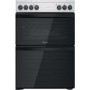 Indesit 60cm Electric Cooker With Ceramic Hob - Silver