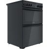 Indesit 60cm Double Oven Electric Cooker - Black