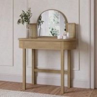 Oak Dressing Table with Mirror and Drawer - Ida