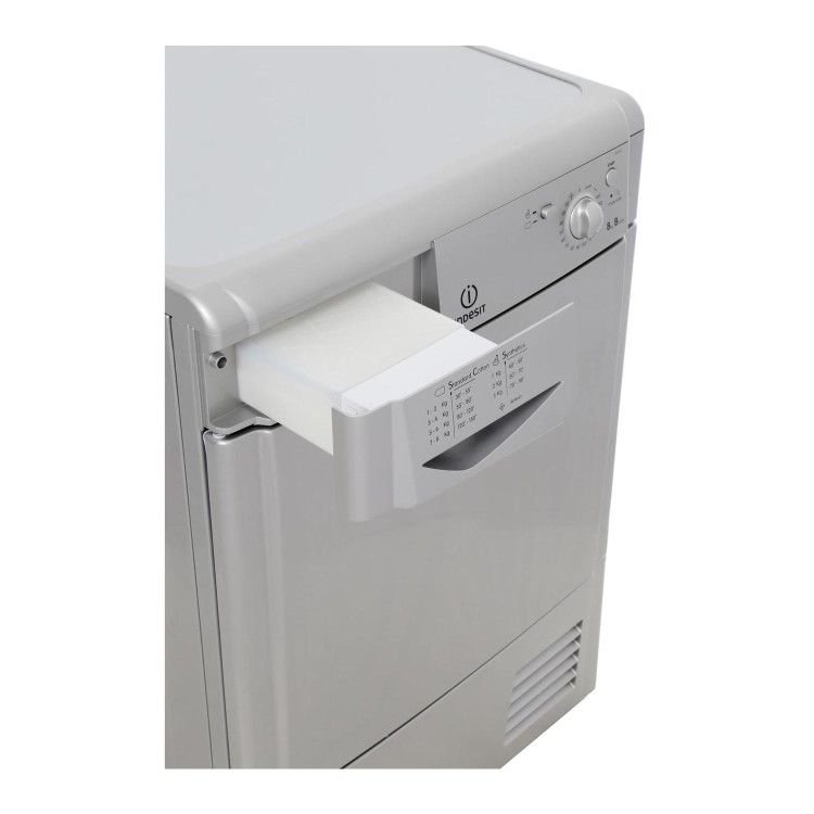 Refurbished Indesit EcoTime IDC8T3BS Freestanding Condenser 8KG Tumble Dryer Silver