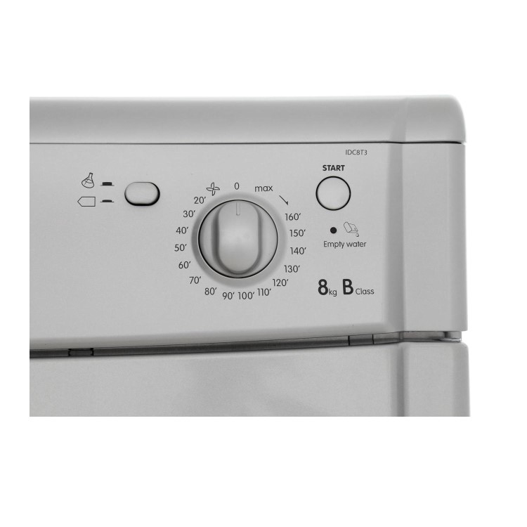 Refurbished Indesit EcoTime IDC8T3BS Freestanding Condenser 8KG Tumble Dryer Silver