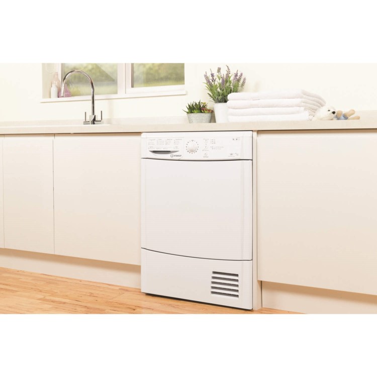 Indesit IDCL85BH EcoTime 8kg Freestanding Condenser Tumble Dryer-White