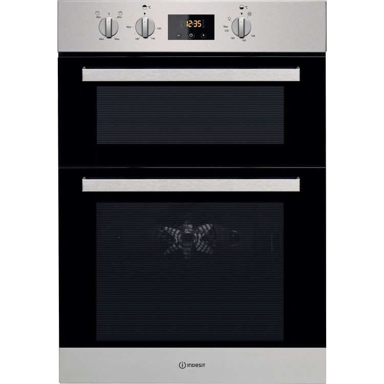 Indesit Aria Built-In Electric Double Oven - Stainless Steel