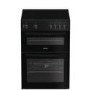 GRADE A1 - Indesit 60cm Double Oven Electric Cooker - Black