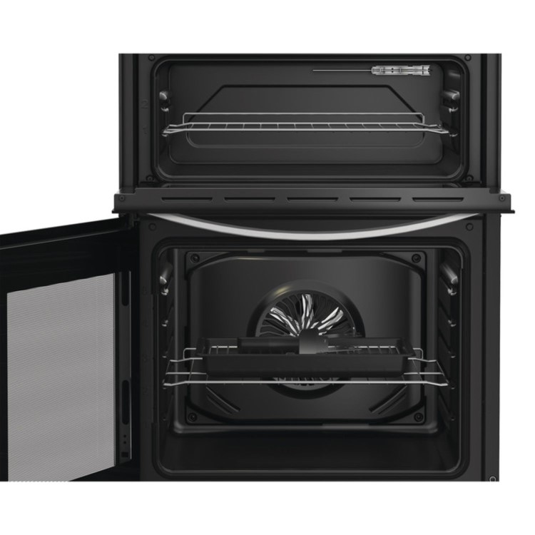 GRADE A1 - Indesit 60cm Double Oven Electric Cooker - Black