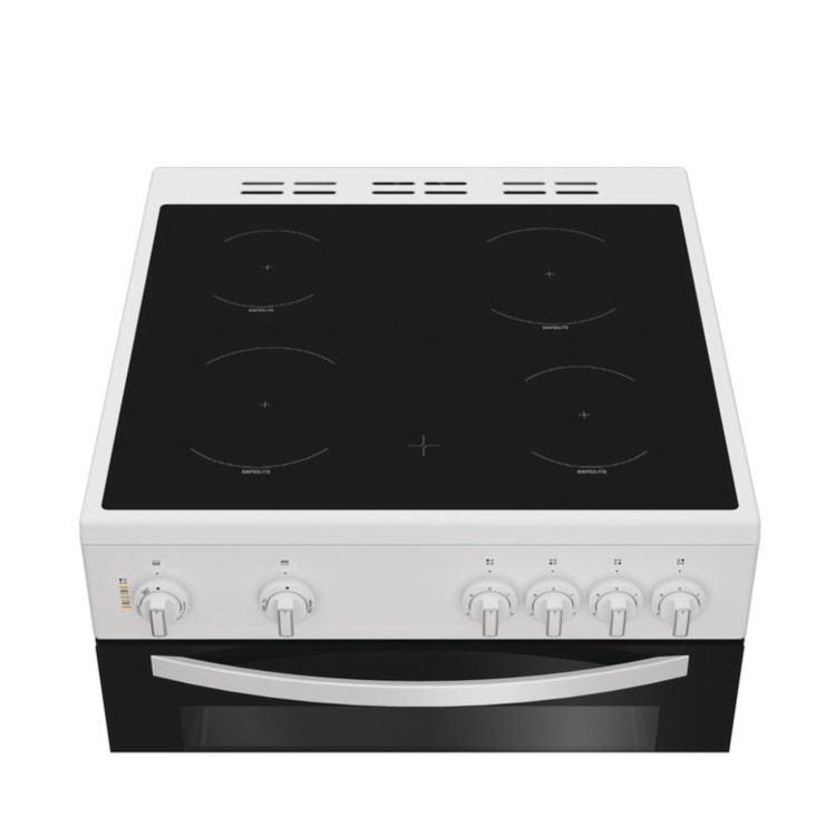 Indesit 60cm Double Oven Electric Cooker - White
