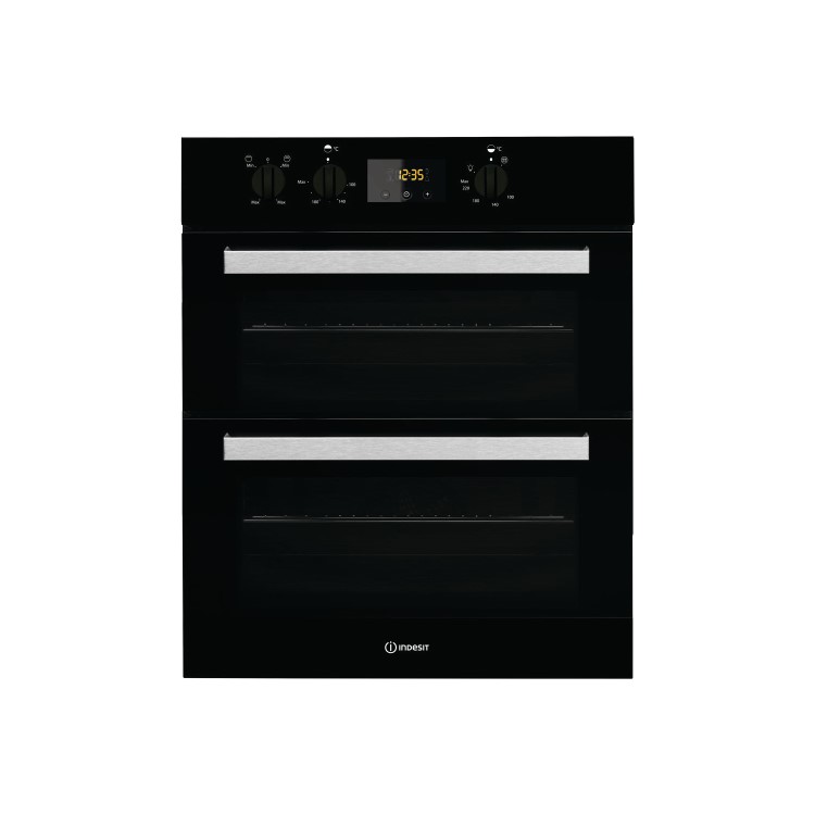 Refurbished Indesit Aria IDU 6340 BL 60cm Double Built Under Electric Oven