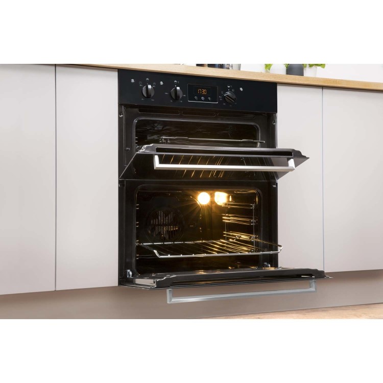 Refurbished Indesit Aria IDU 6340 BL 60cm Double Built Under Electric Oven