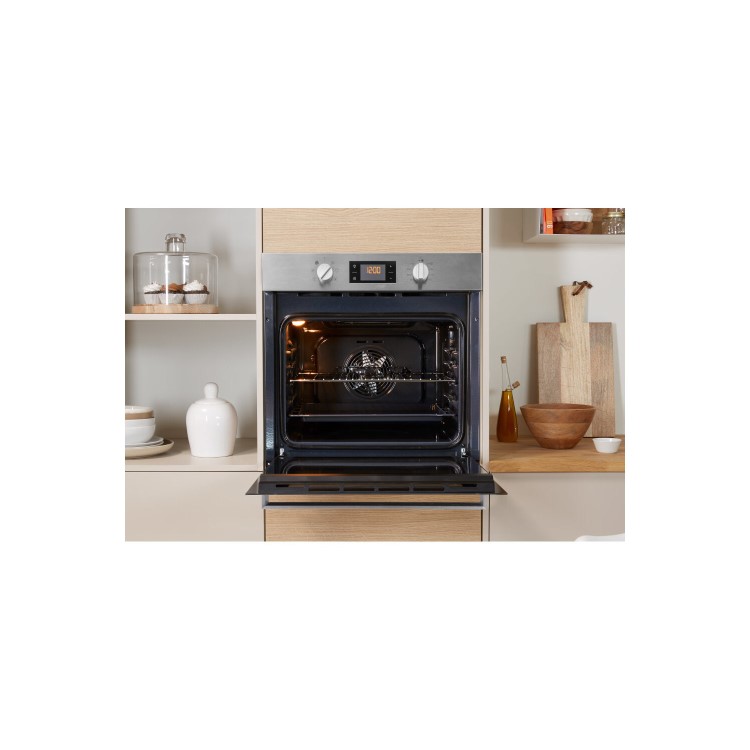 Indesit Electric Single Oven - Stainless Steel