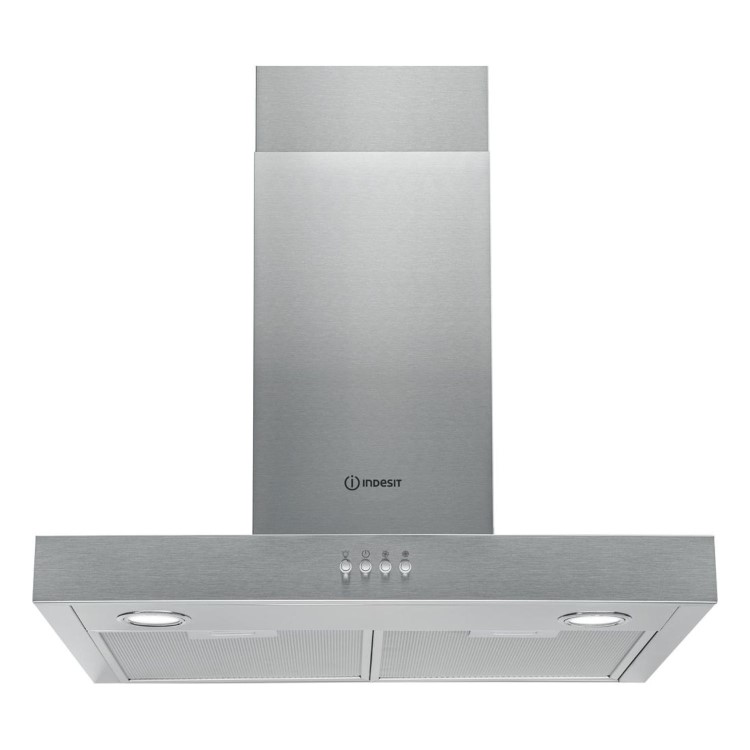 Refurbished Indesit IHBS65LMX 60cm Slimline Cooker Hood Stainless Steel