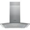 Indesit 60cm Curved Glass Chimney Cooker Hood - Stainless Steel