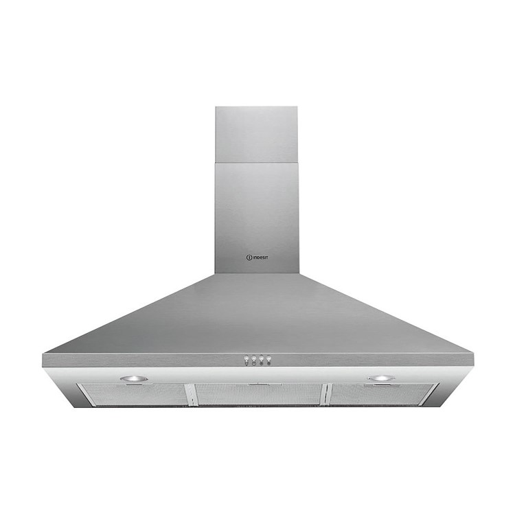 Indesit 90cm Chimney Cooker Hood - Stainless Steel