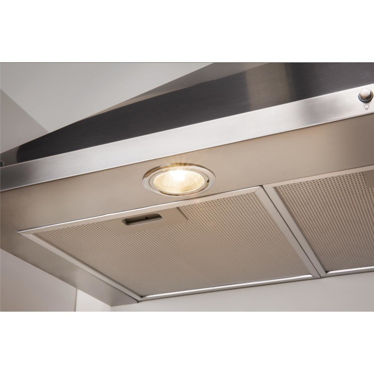 Indesit 90cm Chimney Cooker Hood - Stainless Steel