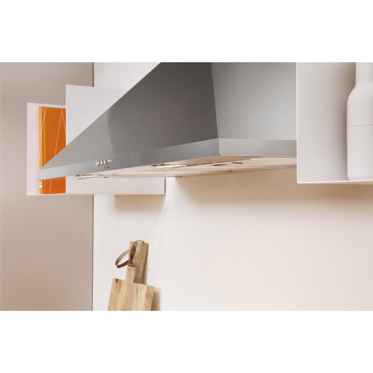 Indesit 90cm Chimney Cooker Hood - Stainless Steel