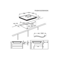 Refurbished AEG IKE64441FB 60cm 4 Zone Induction Hob Black