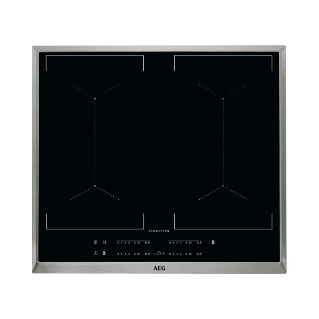 AEG 58cm 4 Zone Induction Hob with Stainless Steel Frame