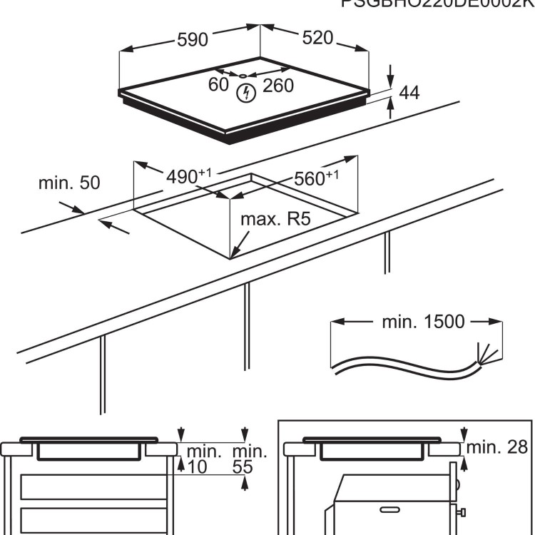 AEG 6000 Series 60cm 4 Zone Induction Hob
