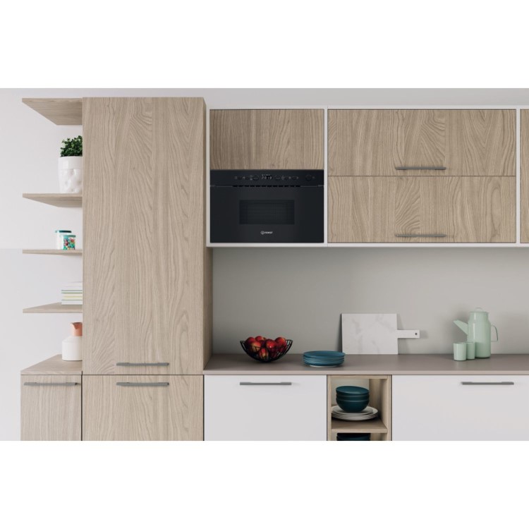 Indesit Built-In Microwave & Grill - Black