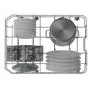 Indesit Freestanding Slimline Dishwasher - Eco Programme, D-Rated, Silver