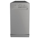 IN2FE10CS90SUK Indesit Freestanding Slimline Dishwasher - Eco Programme, D-Rated, Silver