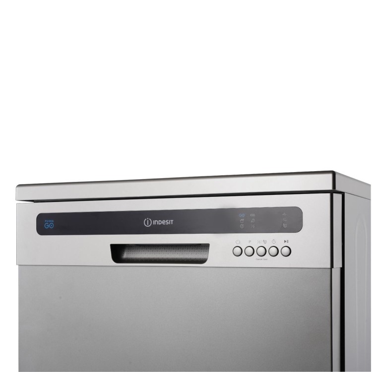 Indesit Push&Go Freestanding Dishwasher - Silver