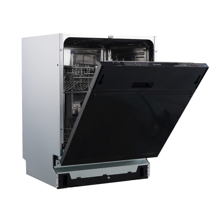 Indesit Push&Go Integrated Dishwasher - Black Control Panel