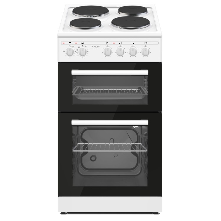 Refurbished Inalto 50cm Twin Cavity Electric Cooker - White