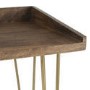 Compact Dark Oak Effect Desk with Hairpin Legs - Inari