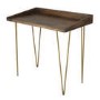 Compact Dark Oak Effect Desk with Hairpin Legs - Inari
