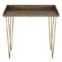 Compact Dark Oak Effect Desk with Hairpin Legs - Inari
