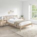 Wooden Spindle Mid Century Double Bed Frame - Saskia