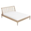 Wooden Spindle Mid Century Double Bed Frame - Saskia