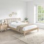 Wooden Spindle Mid Century King Size Bed Frame - Saskia