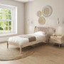 Wooden Spindle Mid Century Single Bed Frame - Saskia