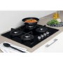 Indesit 60cm 4 Burner Gas on Glass Hob - Black