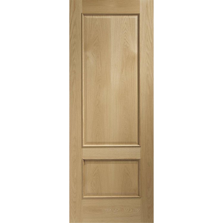 Internal Oak 2-Panel FD30 Fire Door - Unfinished - 1981 x 762 x 44mm - Andria - XL Joinery