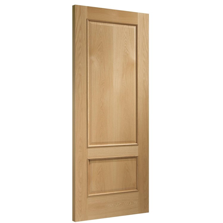 Internal Oak 2-Panel FD30 Fire Door - Unfinished - 1981 x 762 x 44mm - Andria - XL Joinery