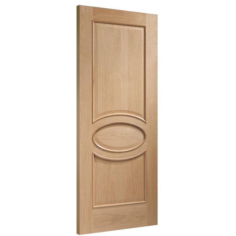 Internal Oak 2-Panel Door - Unfinished - 2040 x 826 x 40mm - Calabria - XL Joinery