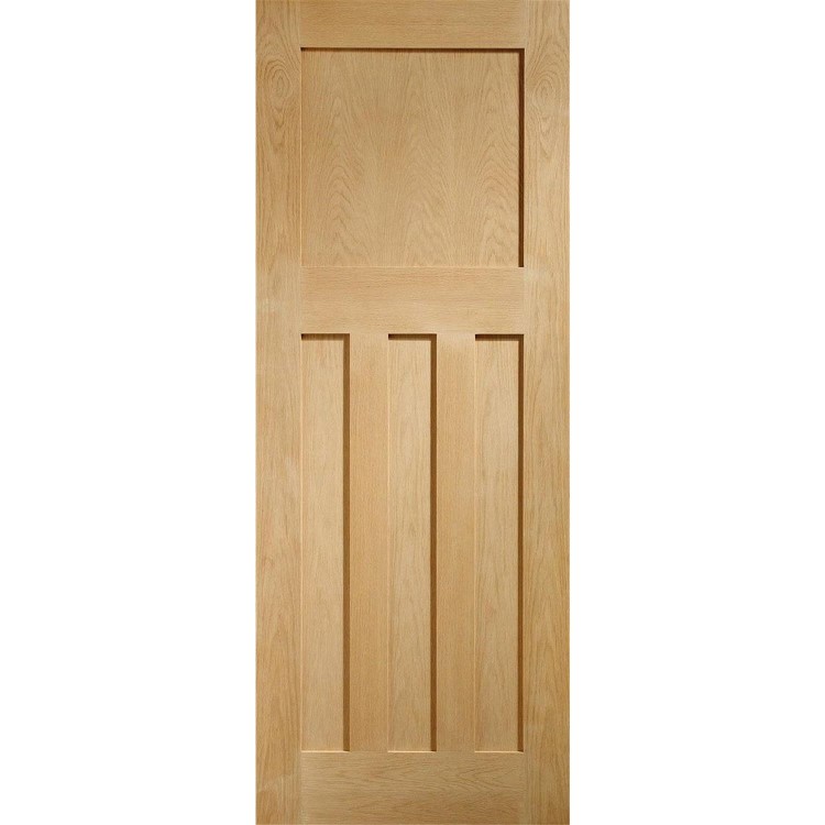 Internal Oak 1930s 4-Panel Door - Unfinished - 1981 x 686 x 35mm - DX - XL Joinery
