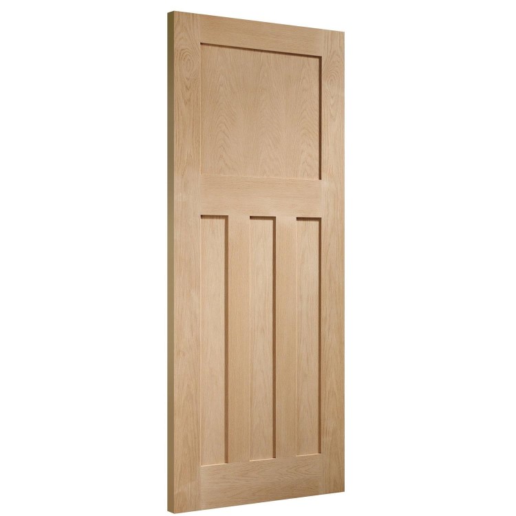 Internal Oak 1930s 4-Panel Door - Unfinished - 1981 x 686 x 35mm - DX - XL Joinery